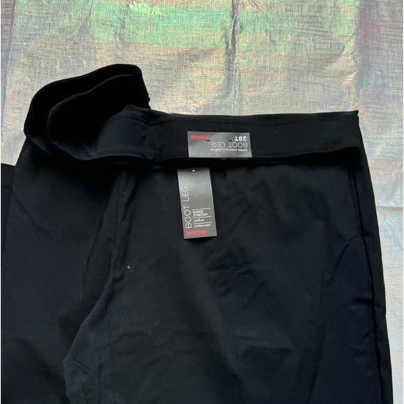 Avenue plus size pull on boot leg pants.  Black.  Size 28T NWT - Picture 8 of 9